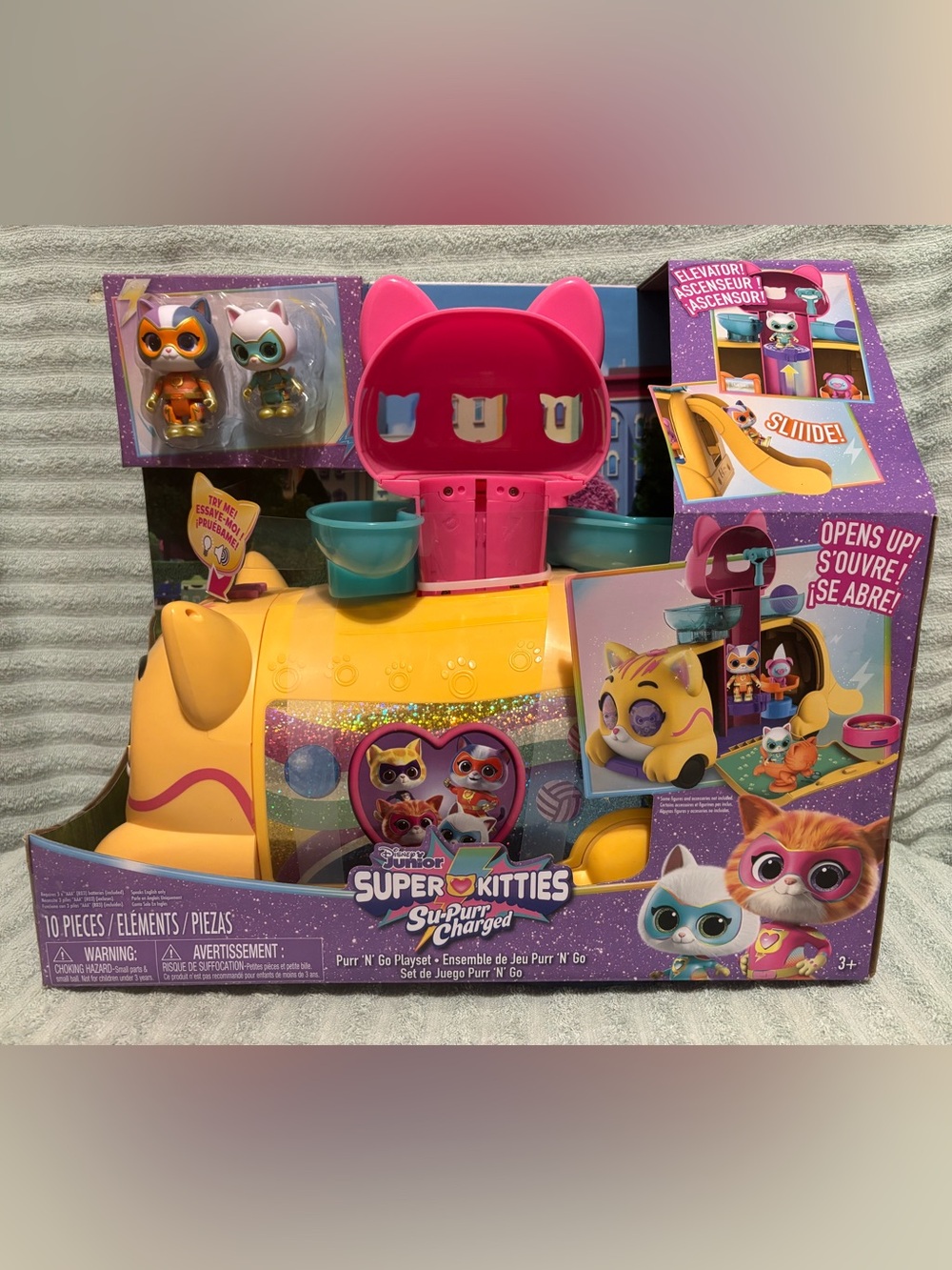 Super Kitties Purr 'N' Go Playset - Su-Purr Charged. Disney Junior. NEW!